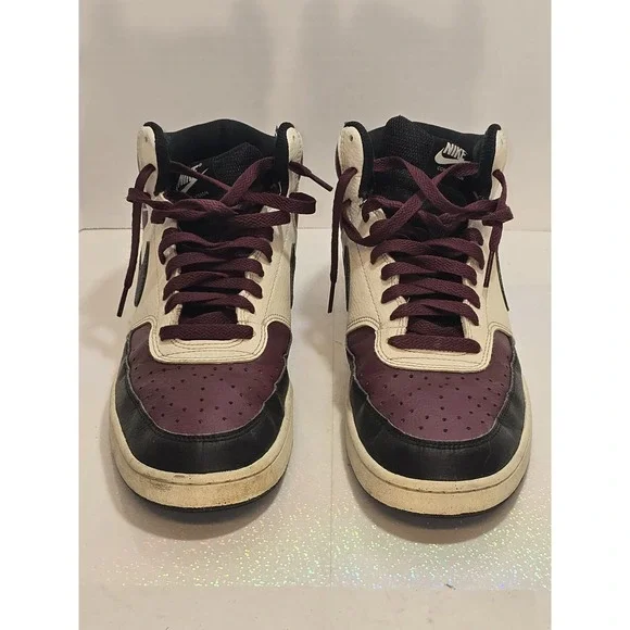 NIKE Dunk Mid Burgundy White Men's US 10 GUC Streetwear 👟‎